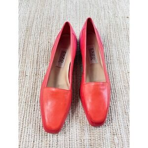Enzo Angiolini Women's Pointed Toe Block Heel Pumps Red Pink Size 8.5
